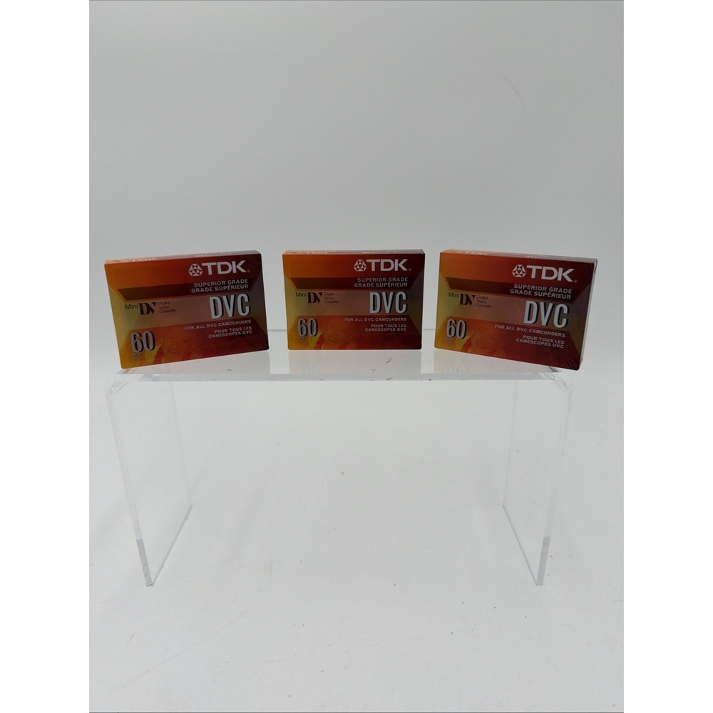 NEW‎ TDK DVC Mini-DV 60 3-Pack Blank Tapes Digital Video Cassettes DVC60